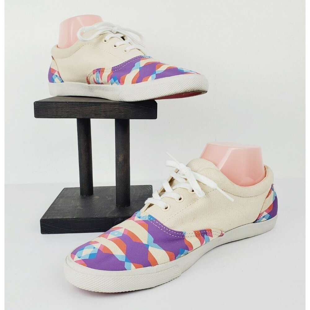 Bucketfeet Women's Southwest Aztec Print Canvas Lace Up Sneakers Sz 9